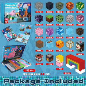 GraceDuck magnetic blocks in 18 colors boost visual exploration and pattern creation skills