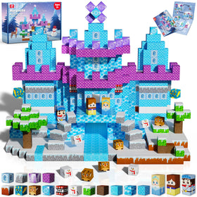 GraceDuck magnetic blocks ice castle build kit, colorful magnets fuel imaginative play.
