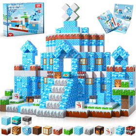 GraceDuck Magnetic Blocks Ice Castle Kit promotes open-ended imagination during play