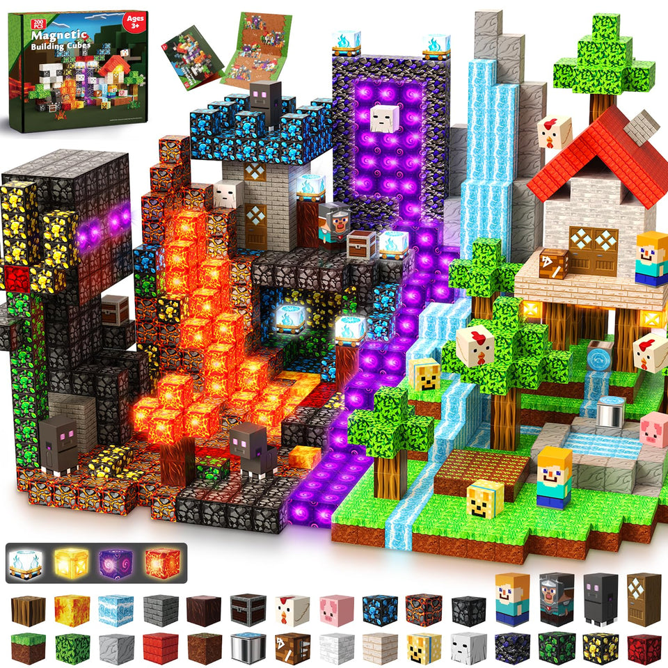 GraceDuck magnetic blocks set for kid-friendly assembly and imaginative building.