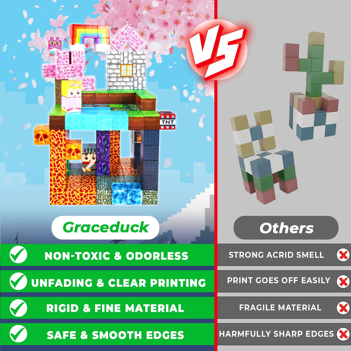 GraceDuck STEM-focused blocks invite hands-on exploration of magnetic properties and symmetry