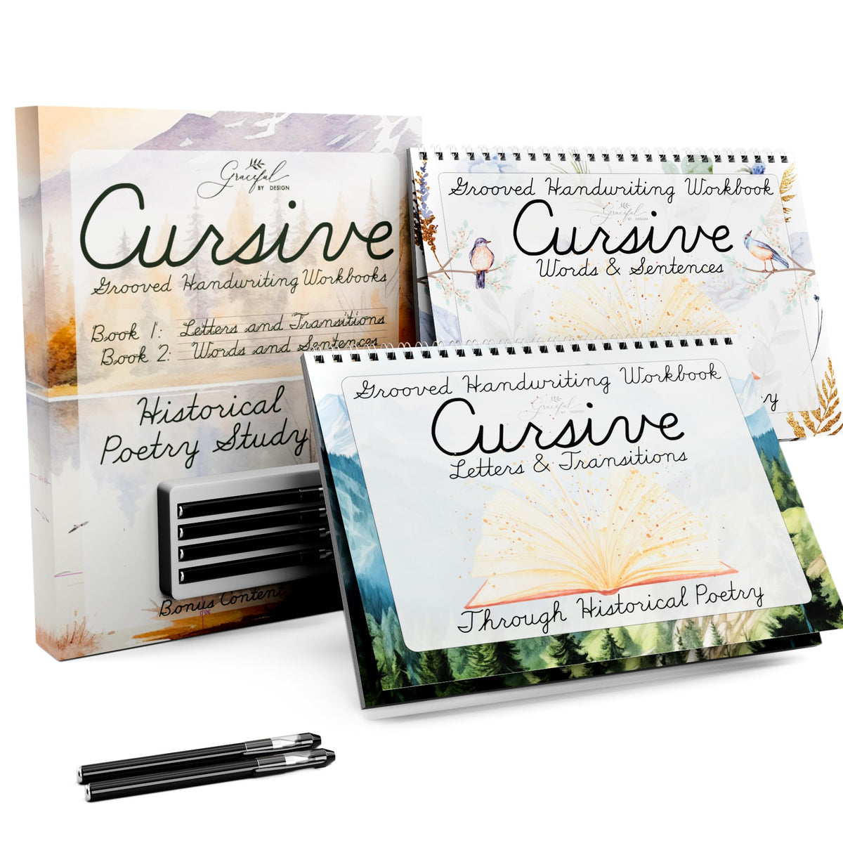 Graceful By Design grooved handwriting cover image for beginner-friendly practice