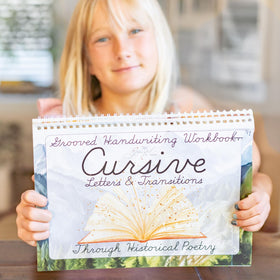 Graceful By Design grooved lines guide cursive strokes for beginners