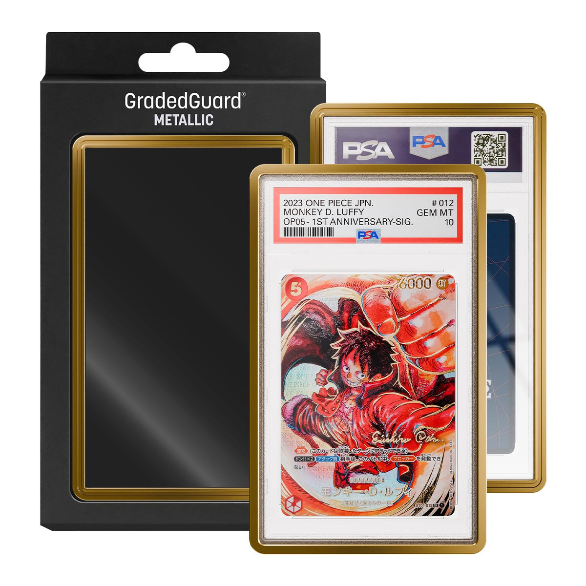 GradedGuard gold metallic matte case protects PSA slabs with secure scratch-free display