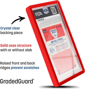 GradedGuard raised bezel case demonstrates enhanced slab surface protection