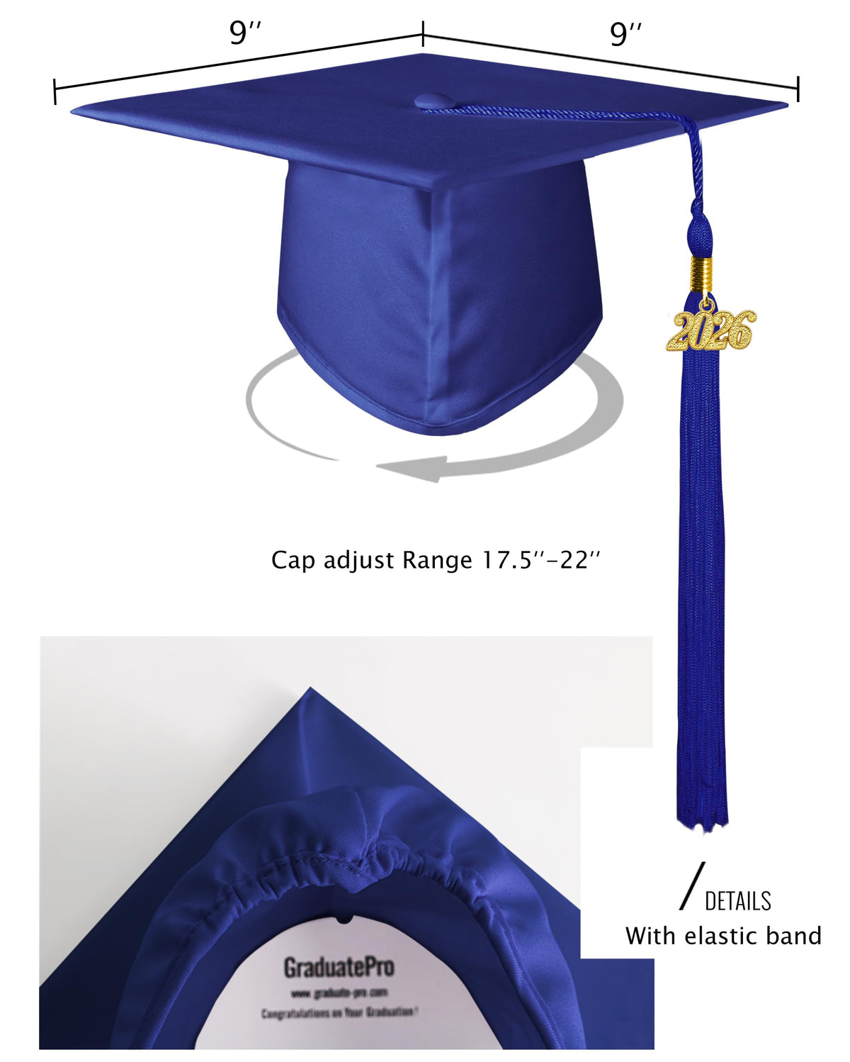 GraduatePro gift-ready packaging featuring cap and gown set for gifting.