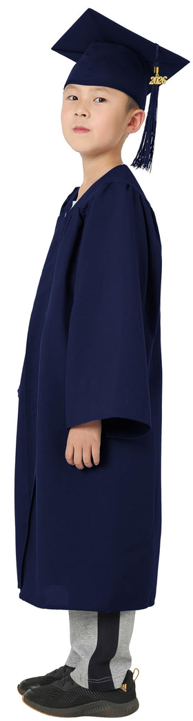 GraduatePro navy matte gown with tassel for preschool ceremonies