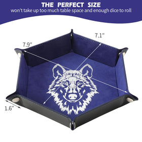 Grajar DND dice tray with Dragon pattern, great for immersive RPG sessions.