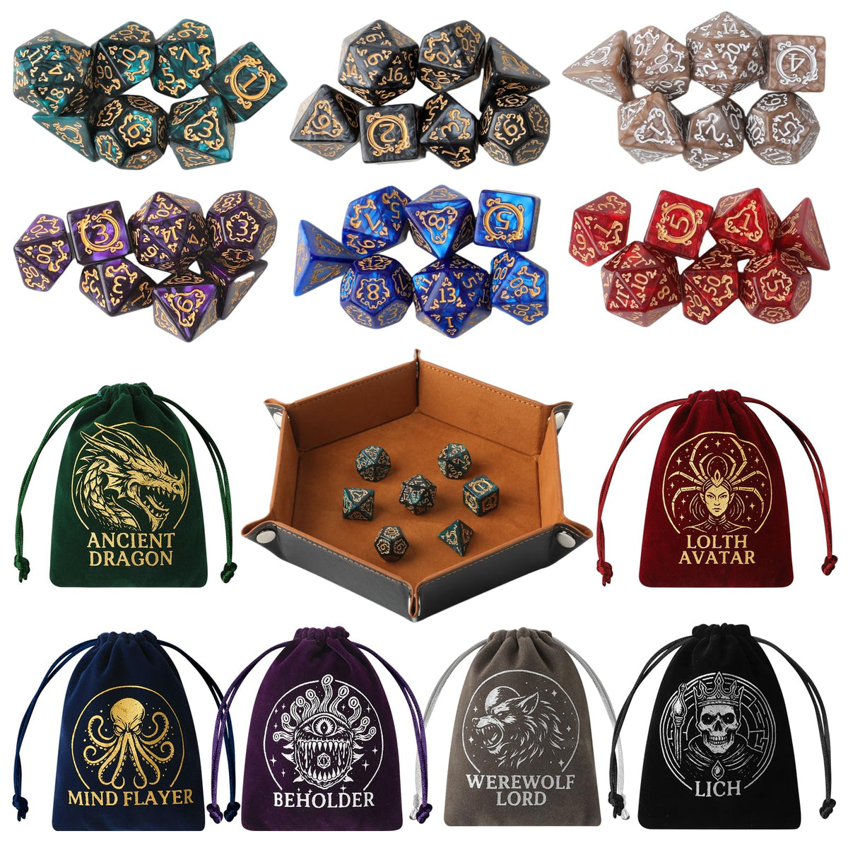 Grajar Vintage Boss Totem dice on the table, ideal for immersive campaigns.