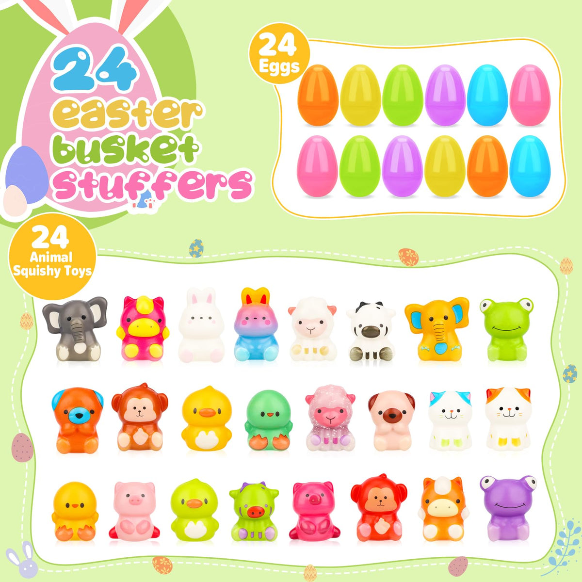 Gralima animal squishy toys inside eggs provide soft tactile play for little hands