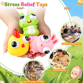 Gralima soft elastic TPR animals for safe squeezes and repeated play.