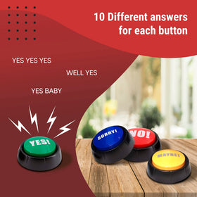 Granatan maybe button 4-pack supports flexible responses during play.