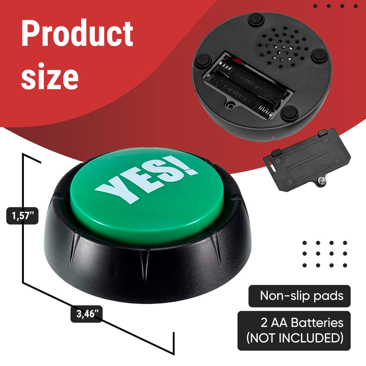 Granatan no button 4-pack ideal for rapid yes and no responses.