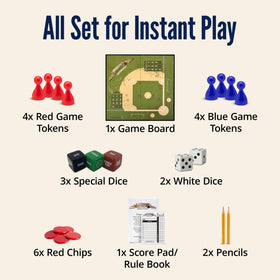 Grandma Smiley's Baseball Board Game score pad and pencils ready for tracking.