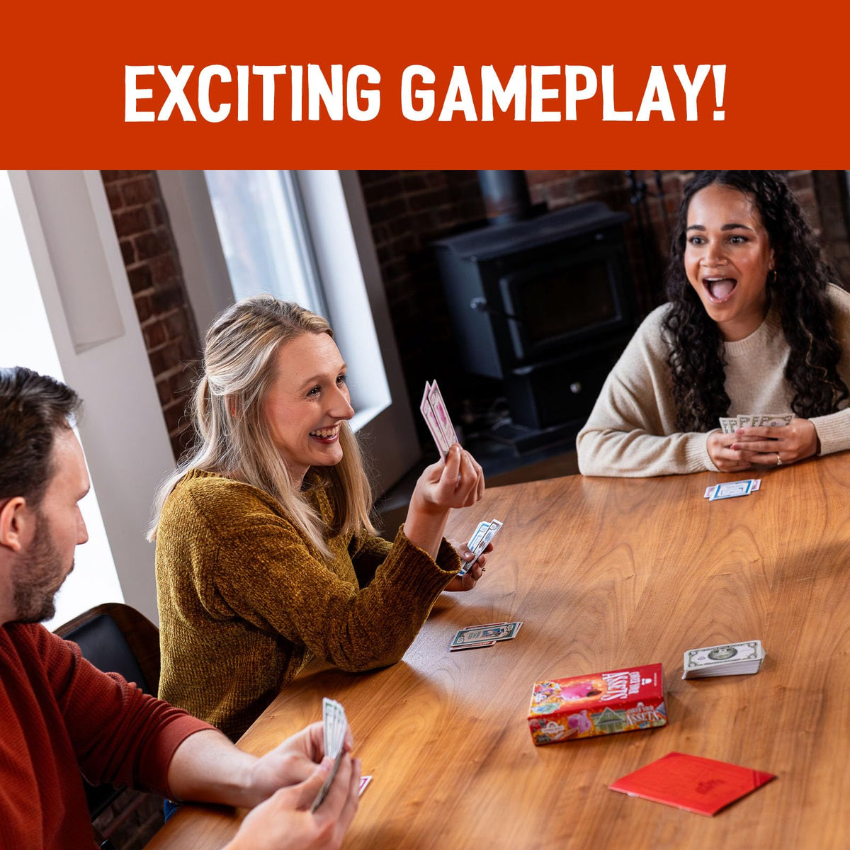 Tabletop setup for a fast-paced, family-friendly game night.