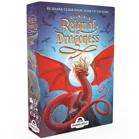 Grandpa Beck's Dragons Reign box front invites family game night.