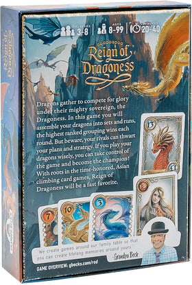 Grandpa Beck's Dragons Reign cards in hand show strategic options.