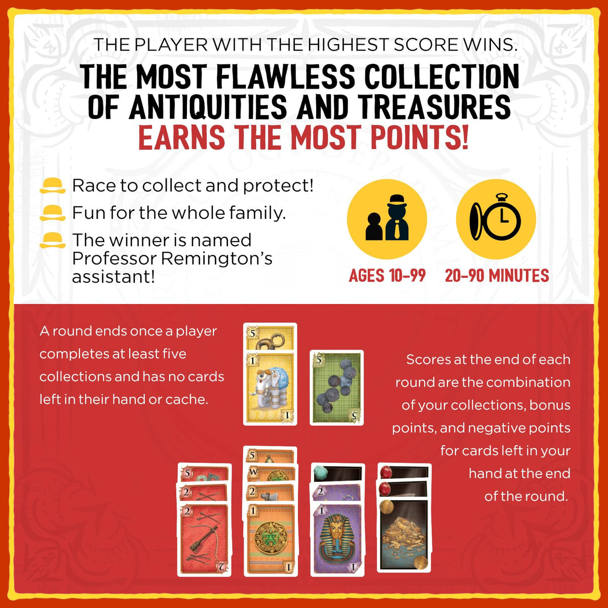 Grandpa Beck's Games Antiquity Quest family-night scene emphasizes easy entry for new players.