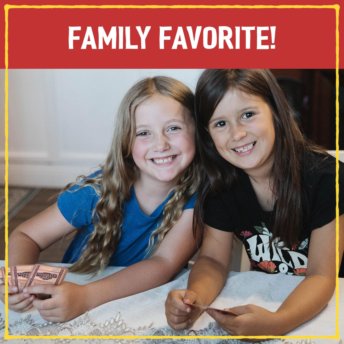 Grandpa Beck's Games Antiquity Quest play area table for family-friendly game nights.