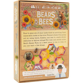 Grandpa Beck's The Bears and The Bees honeycomb and bee cards in close-up