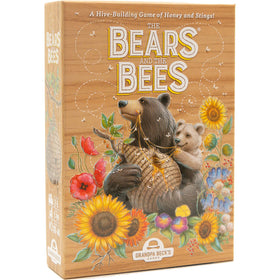 Grandpa Beck's The Bears and The Bees hexagonal tiles arranged for strategic gameplay