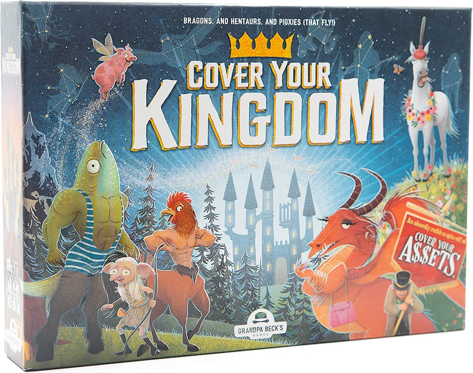 Cover Your Kingdom box front by Grandpa Beck's Games, ideal for party-night setup and gifting