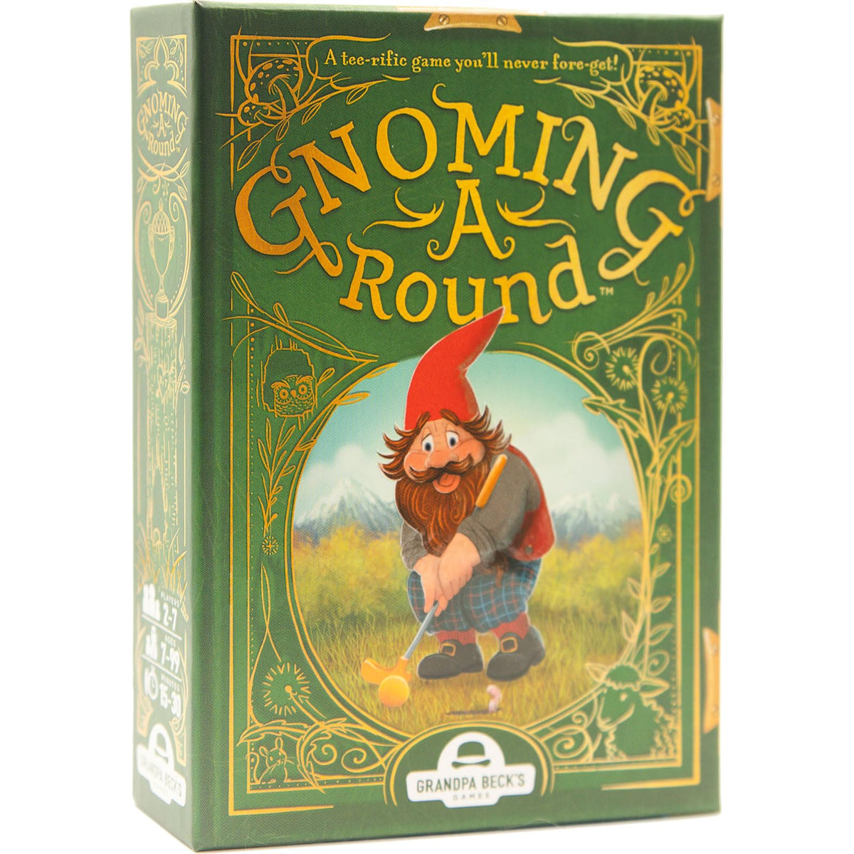 Grandpa Beck's Gnoming A Round game play cards with vibrant colors for family fun.