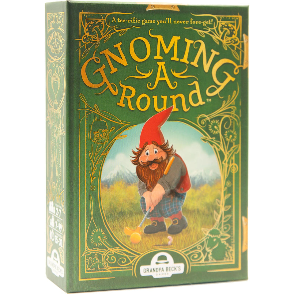 Grandpa Beck's Gnoming A Round game play cards with vibrant colors for family fun.