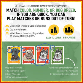 Pedigree card detail highlights breed themes in Nuts About Mutts