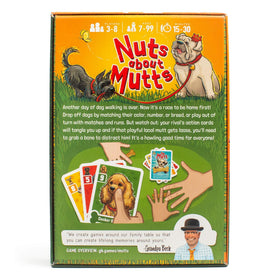 Grandpa Beck's Nuts About Mutts players hold cards for fast-paced rounds