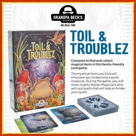 Toil & Troublez cards in play area showing tension and strategy