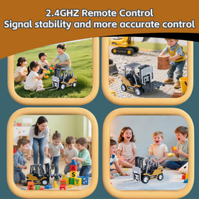 GRANTLEY remote control forklift as a kids' gift boosts imaginative engineering play.