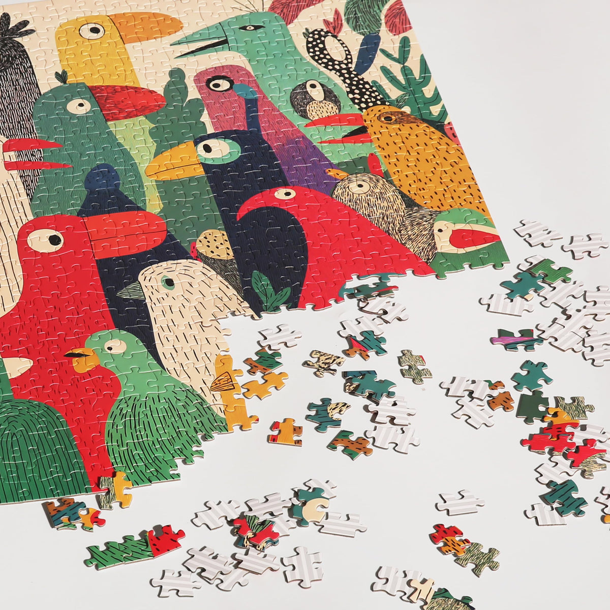 Graphinee puzzle table display showing the large finished size for wall-ready art.