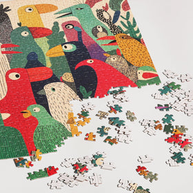 Graphinee puzzle table display showing the large finished size for wall-ready art.