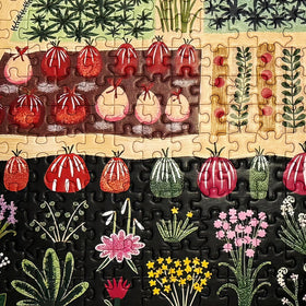 Graphinee Spring Village Life poster reference included for layout guidance