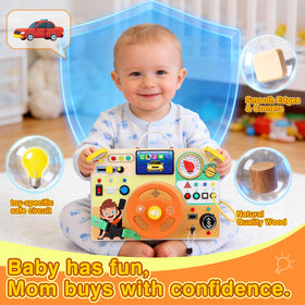 Grarain Busy Board compact travel size for on-the-go learning