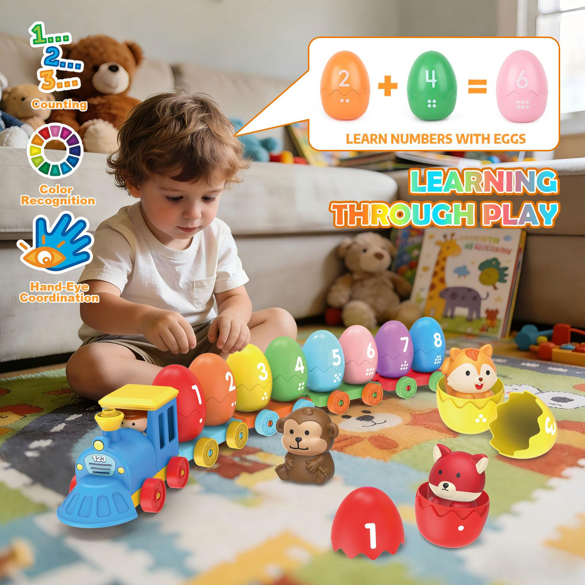 Grarain easy-open train cars simplify setup and keep toddlers engaged