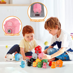 Grarain peekaboo animal reveal: animal heads pop to reveal matching shapes for play.