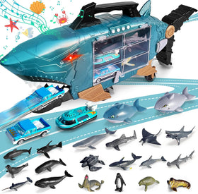 Grarain Shark LED Truck Storage helps tidy toys and sparks imaginative play.