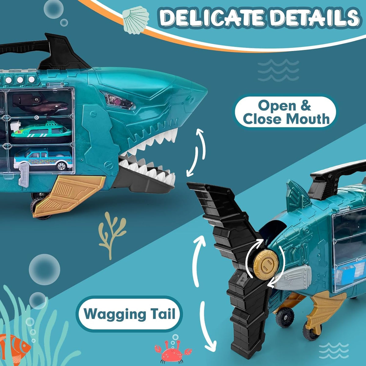 Grarain Shark Toy Cars spark underwater adventure and fine motor skills.