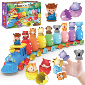 Grarain toddler train with farm animals features durable linked cars for easy assembly and imaginative play