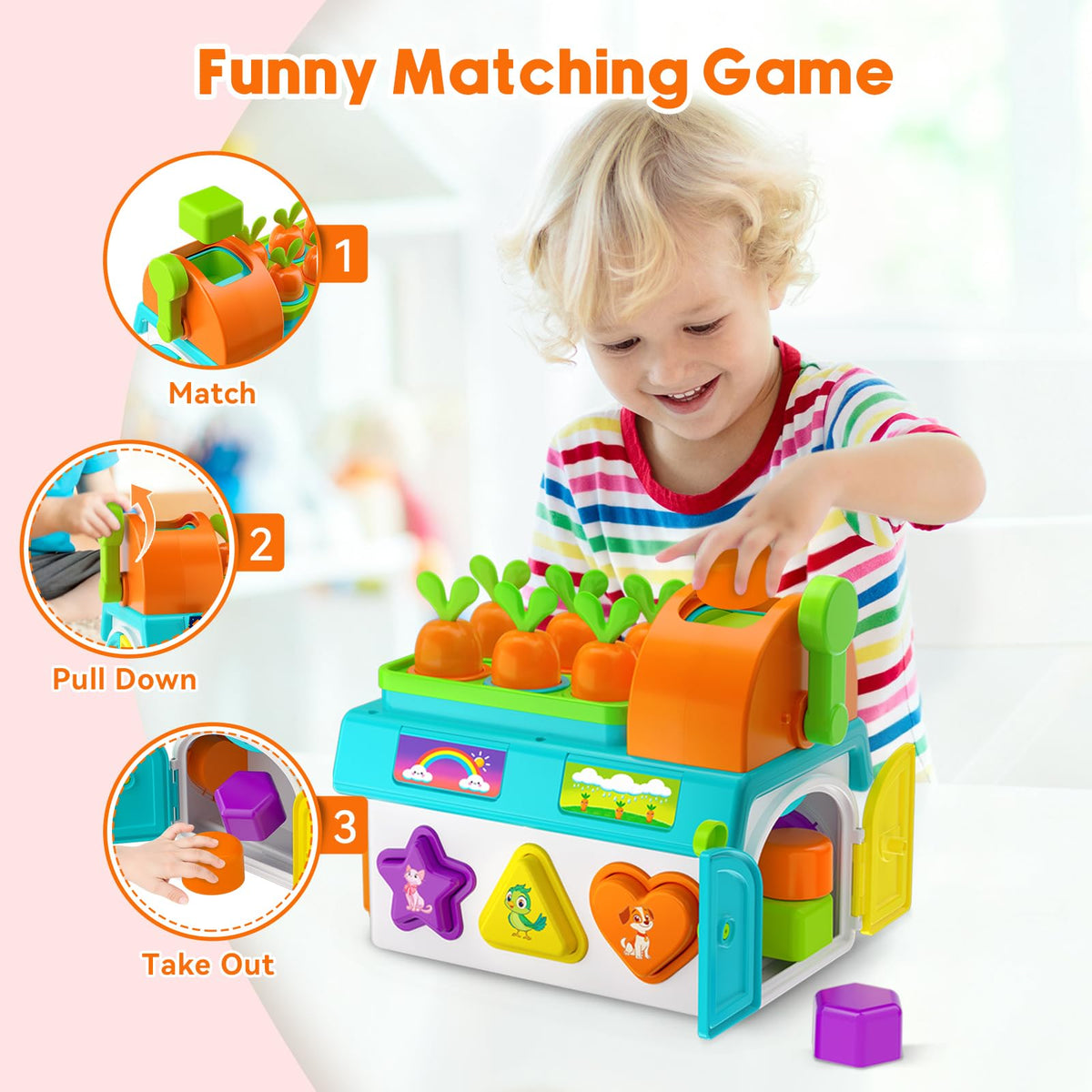 Grasili Musical SortingToys bright colors and textures spark creative play and sensory engagement.