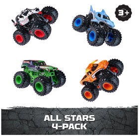 Grave Digger 1:64 die-cast truck with authentic graphics for action scenes.