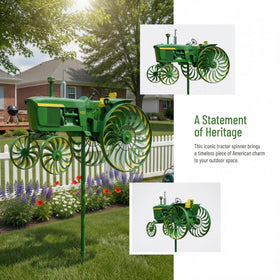 Graystar garden sculpture stands out among flowers with farmhouse-inspired appeal.