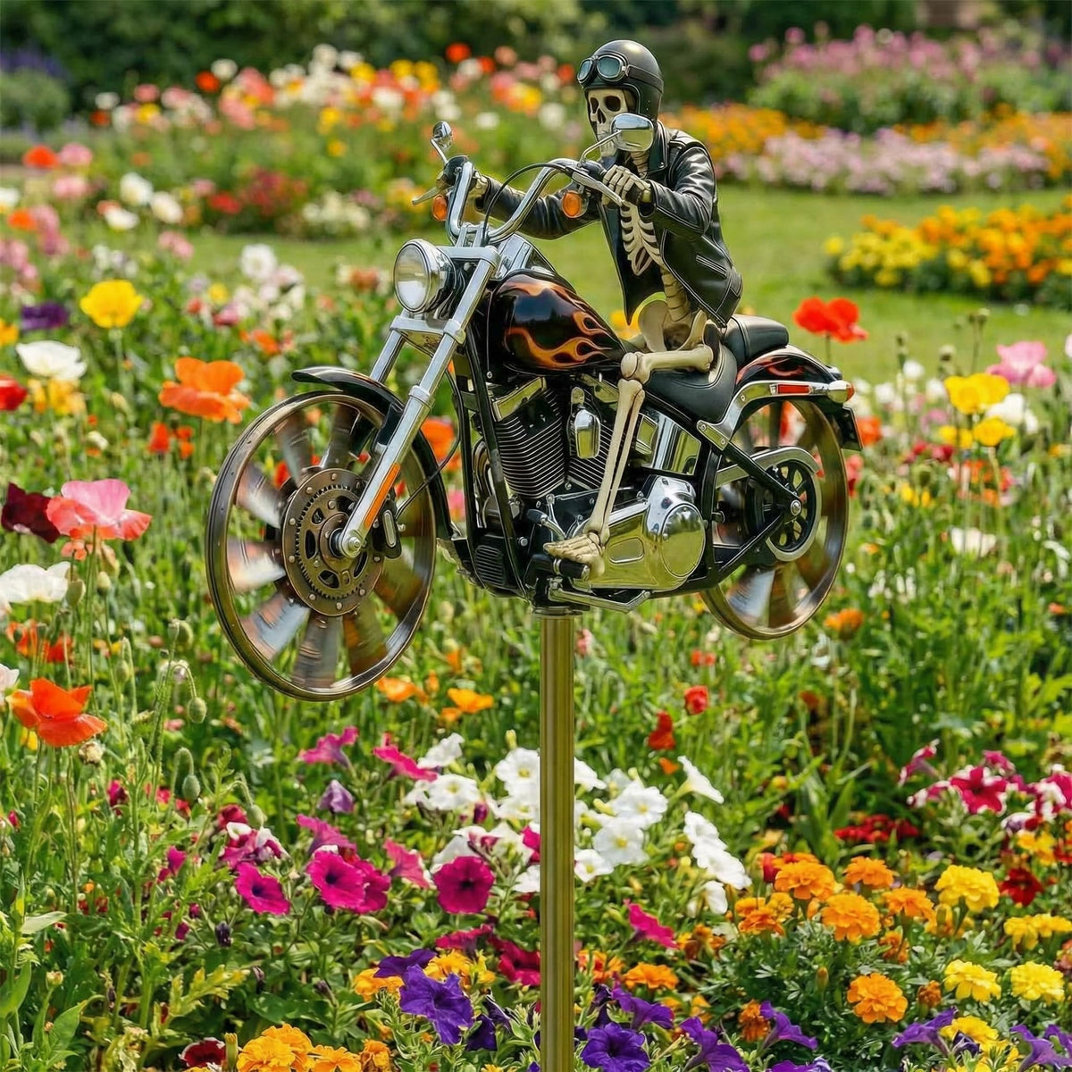 GRAYSTAR weather-resistant aluminum wind spinner for durable outdoor decor in all seasons.