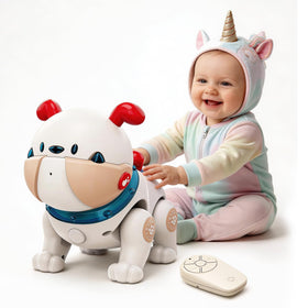 Great Dachong musical crawling dog toy, head and tail interaction for expressive play.