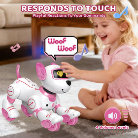 Great Dachong robot dog toy colorful eyes light up during play