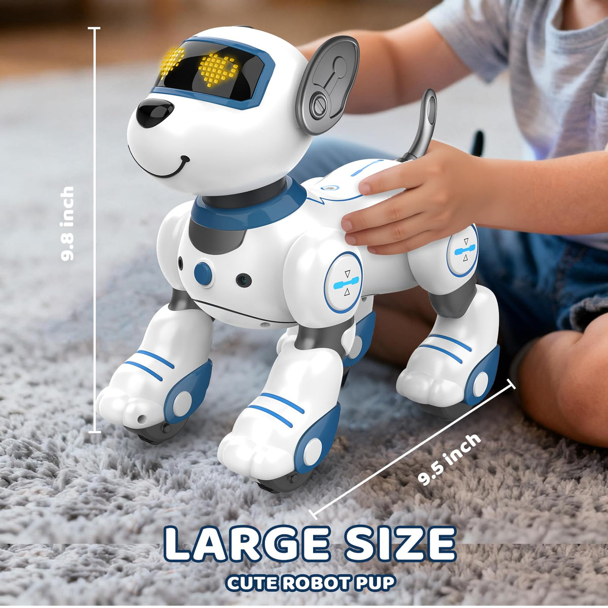 Great Dachong robot dog toy colorful eyes light up during performance