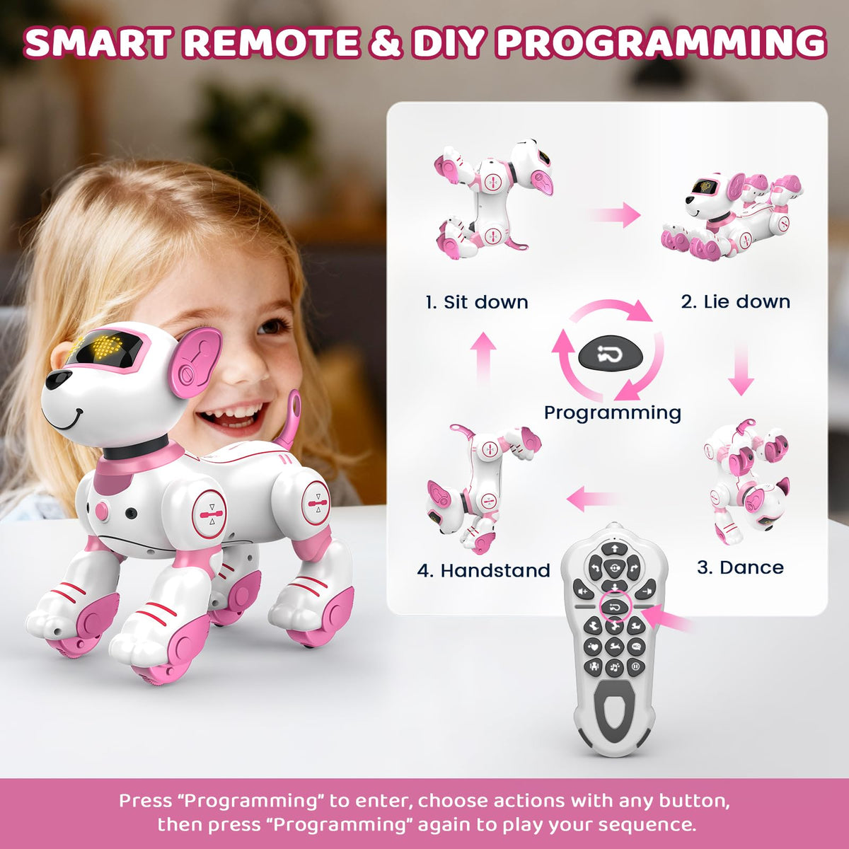 Great Dachong robot dog toy dancing performance with music and lights