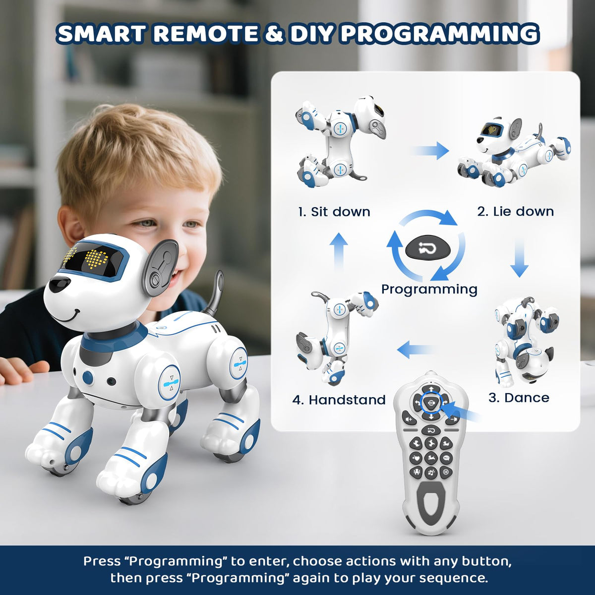 Great Dachong robot dog toy follow mode mirrors steps for active play